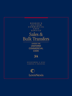 cover image of Sales and Bulk Transfers Under the U.C.C.